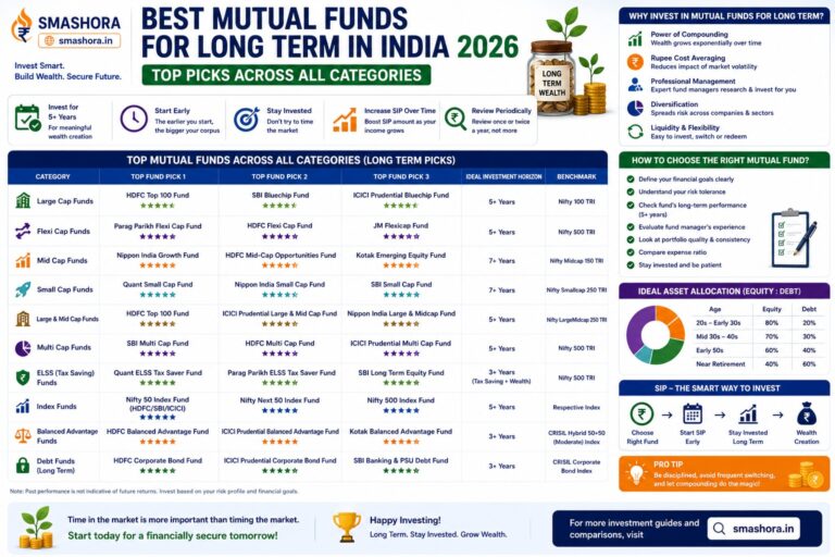 best mutual funds for long term in India 2026