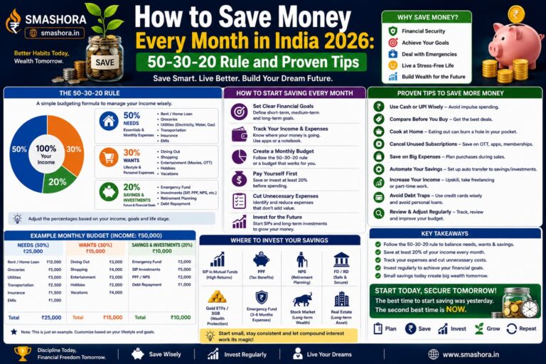 how to save money every month in India 2026