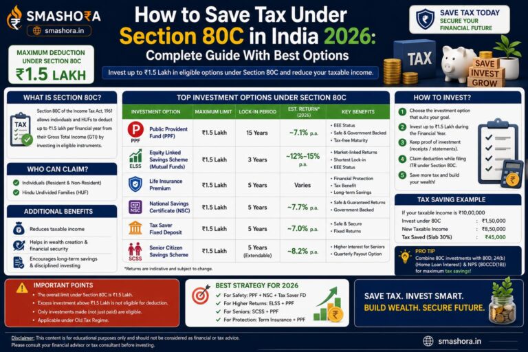 how to save tax under Section 80C in India 2026