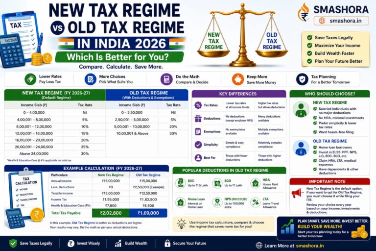 new tax regime vs old tax regime in India 2026